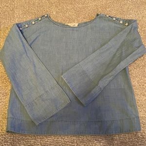 Jean top with button detail